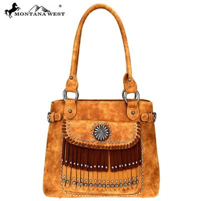 MW708D-8307 Montana West Concho/Fringe Collection Tote Bag