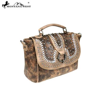 MW747-8262 Montana West Concho Collection Satchel/Crossbody