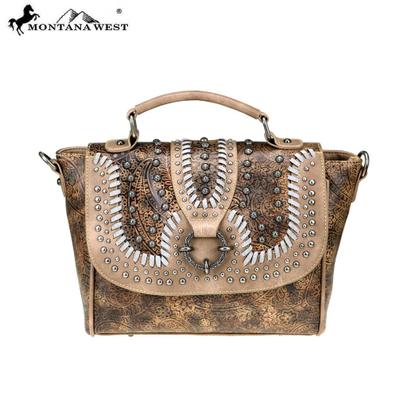 MW747-8262 Montana West Concho Collection Satchel/Crossbody