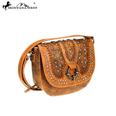 MW747-8360 Montana West Concho Collection Saddle Bag