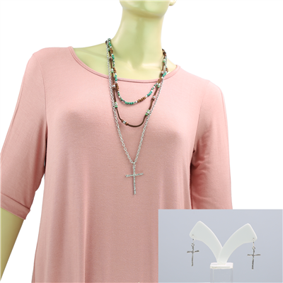 THE TEXTURED CROSS | TURQUOISE