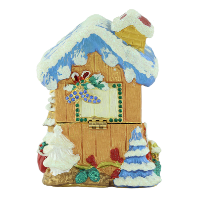 THE CRYSTAL CHRISTMAS HOUSE TRINKET BOX | BLUE
