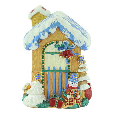 THE CRYSTAL CHRISTMAS HOUSE TRINKET BOX | BLUE