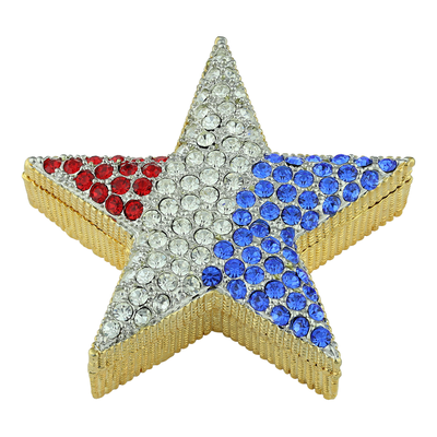THE PATRIOTIC CRYSTAL STAR TRINKET BOX | RWB