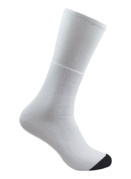 Sublimation Blank Socks - White/Black Toe - 2 Pairs - Sox World inc.