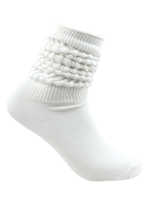 Credos Heavy Slouch Socks - White - 1 Pair - Sox World Inc.