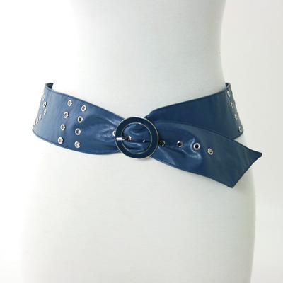 Fashion Studded Soft Vinyl Leather Belt