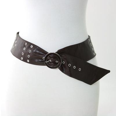 Fashion Studded Soft Vinyl Leather Belt