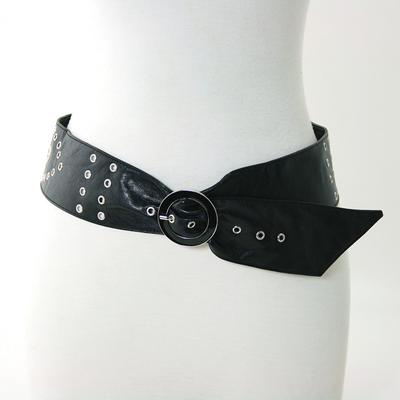 Fashion Studded Soft Vinyl Leather Belt