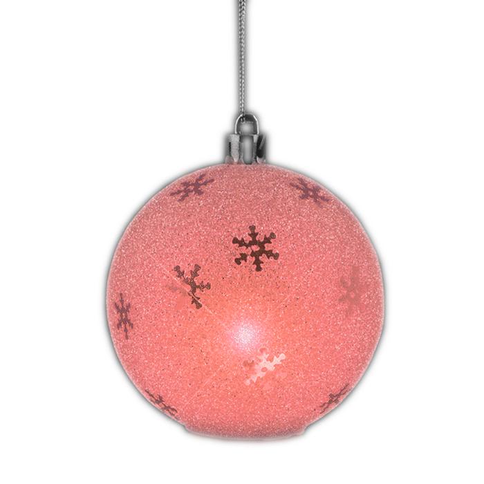 Light Up Multicolor Sparkle Snowflake Christmas Ball Light Up Decoration