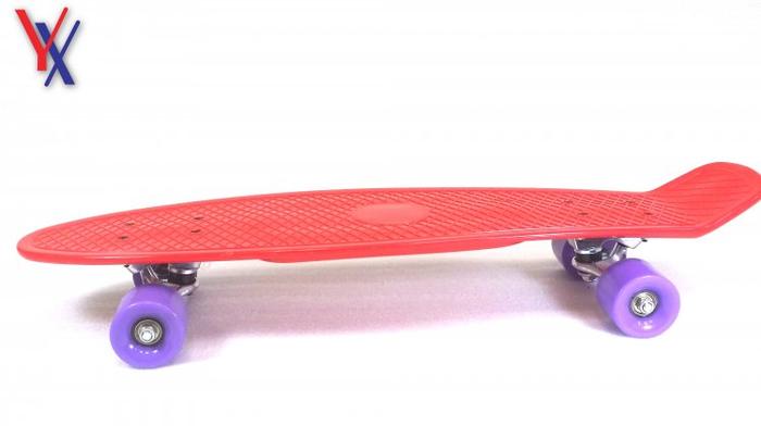 Yixin 27" Plastic Penny Style Mini Cruiser Board Red/Purple