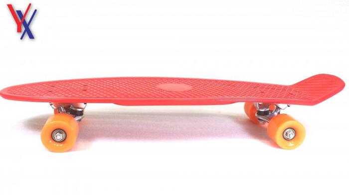 Yixin 27" Plastic Penny Style Mini Cruiser board Red/Orange