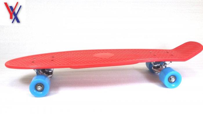 Yixin 27" Plastic Penny Style Mini Cruiser Board Red/Blue