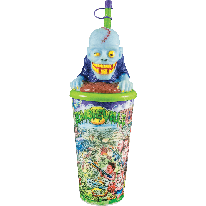 Zombie Top Souvenir Cup w/ straw & lid 32 oz (100 count)