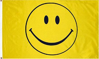 Smiley Face 3x5 Flag