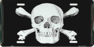 Skull and Crossbones 6x12 License Plate