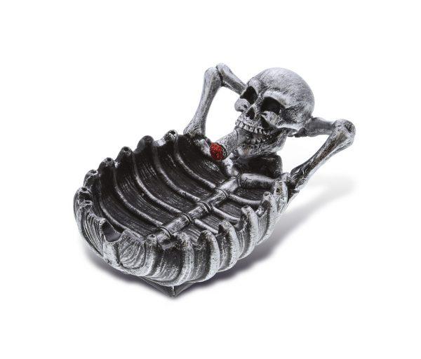 Skull Ashtray – Silver – Resin Decor