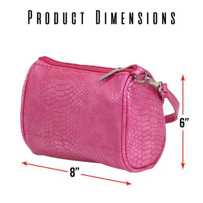 Shirley Temple Pink Reptilian Cosmetics Bag