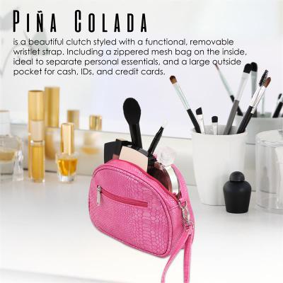 Pina Colada Pink Reptilian Cosmetics Bag