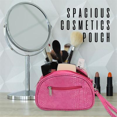 Pina Colada Pink Reptilian Cosmetics Bag