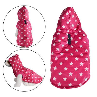 Puffer Dog Jacket with Hood Pink