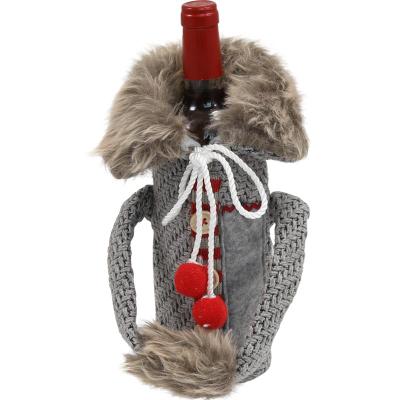 Grey Christmas Bottle Cover