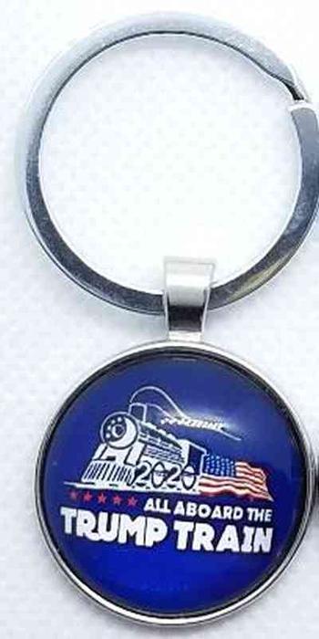 Trump Keychain Silver Trump Train