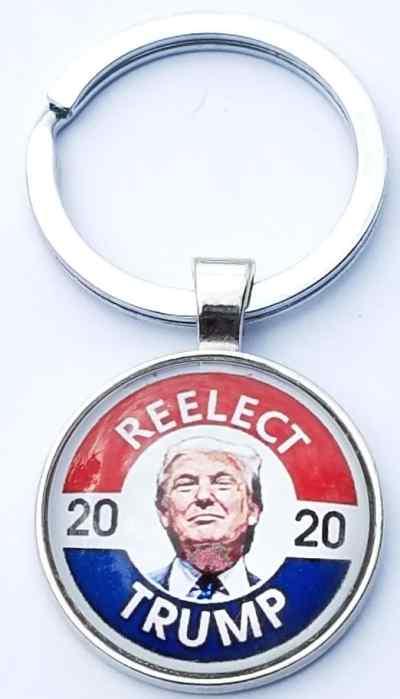 Trump Keychain Silver Re-Elect Trump 2020