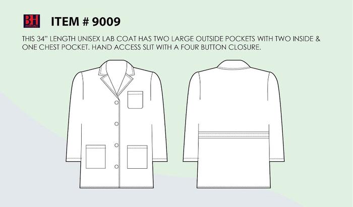 Length Unisex Lab Coat