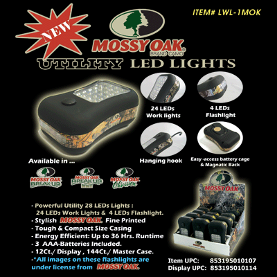 NEW * Mossy Oak Licensed 28LEDs Utility Work Light