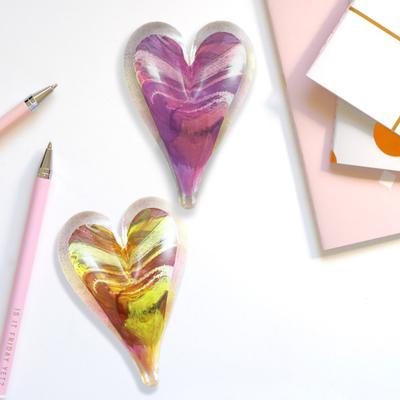 Large 5.5" Heart Paperweight