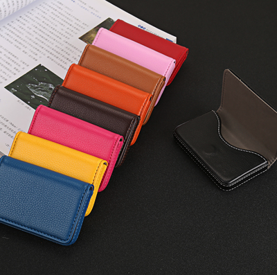 Water Resistance Leather Business Card Holder