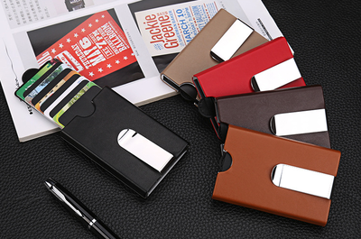 RFiD Pull-up Metal Wallet Credit Card Holder