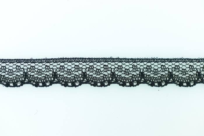 .375 inch Flat Lace, Black (100 yards) MADE IN USA