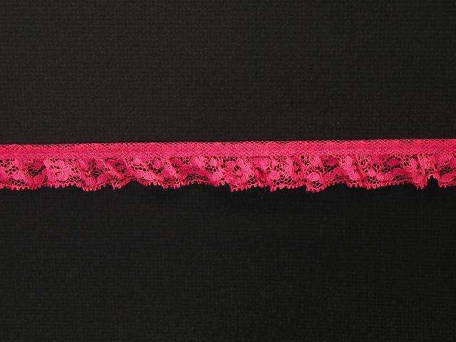 75 inch Single-Gathered Lace, fuchsia (50 yards) 355G fuchsia