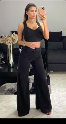 2 PCS SET PANTS WIDE LEGTH