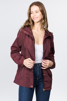 Long Nylon Rain Jacket