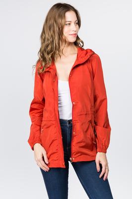 Long Nylon Rain Jacket