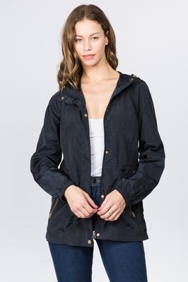 Long Nylon Rain Jacket