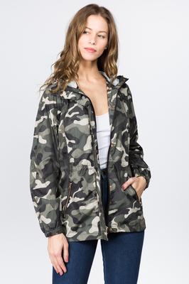 Long Nylon Rain Jacket