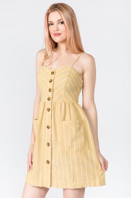 Single Breasted Linen Dress