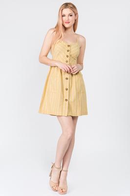 Single Breasted Linen Dress