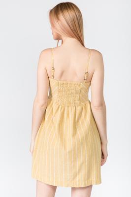 Single Breasted Linen Dress