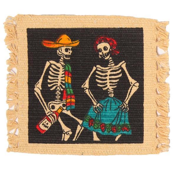 Cotton Stencil Coaster-Day of the Dead Design