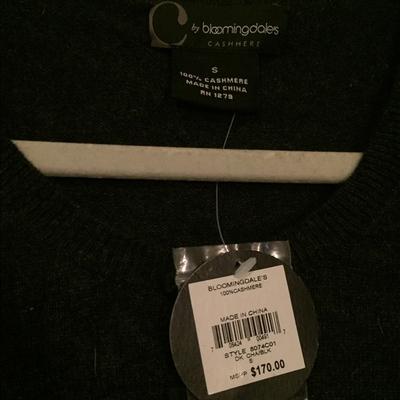 C by Bloomingdale's 100% cashmere sweater.