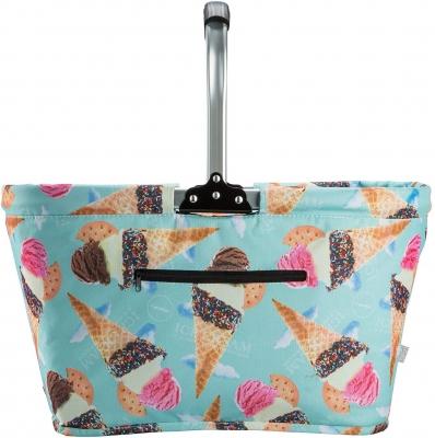 Ice Cream Collapsible Insulated Thermal Picnic Basket - ETPB