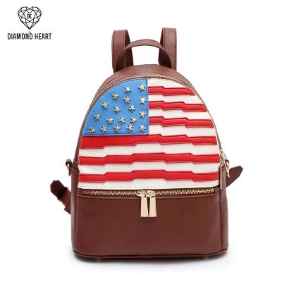 Brown American Flag Fashion Backpack - DH 265