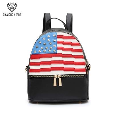 Black American Flag Fashion Backpack - DH 265
