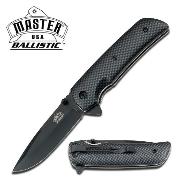 Carbon Fiber Camo Handle Spring Assisted Knife