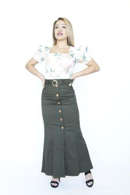 A -LINE LONG SKIRT